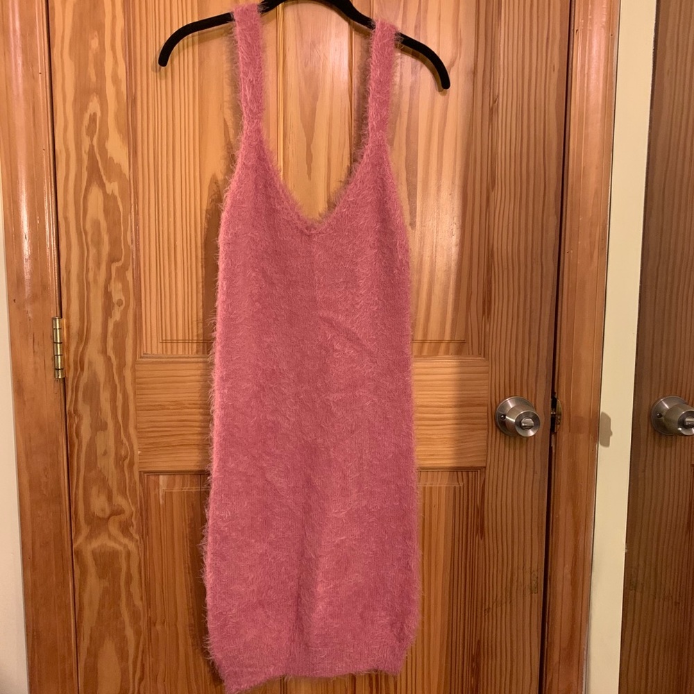 fuzzy pink forever 21 dress